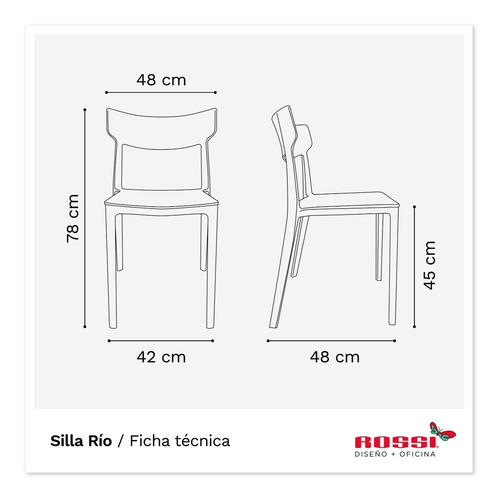 Imagen 3 de 3 de Juego De Comedor Mesa Magnolia 70 Cm + 2 Sillas Río