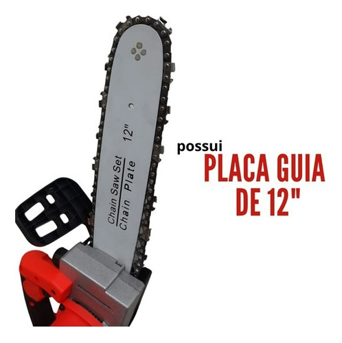 Motosserra A Bateria Importway 18v Guia De 12 Cor Laranja