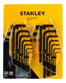 Set Llave Allen Mm/pLG Mm Y PLG 20pza 69-255 Stanley