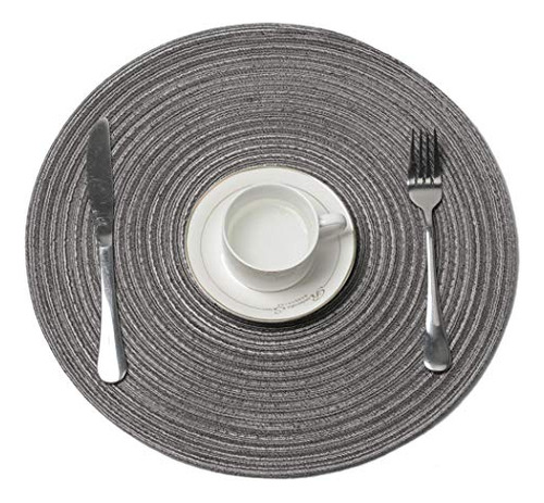 Hoshen 3pcs Mantel Redondo De Hilo De Algodón, Mantel Indiv