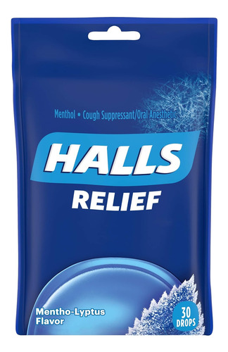 Halls Gotas Para La Tos Con Sabor A Mento-lyptus, 1 Bolsa