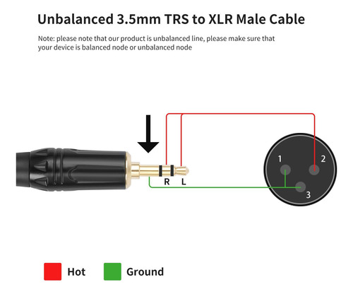 Xlr A 3.5 Mm Mini Jack Cable Xlr Cable Masculino De 3.5 3m