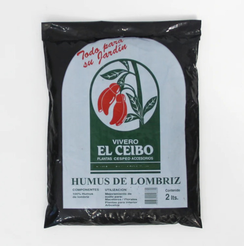 Humus De Lombriz, Fertilizante Orgánico 100% Natural- 5 Ltrs