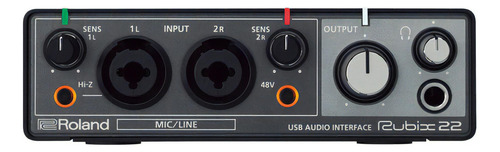 Interfaz De Audio Usb Roland Rubix22 Canales 2-in / 2-out Color Negro