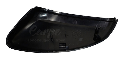 Imagen 5 de 8 de Cacha Tapa Carcasa Espejo Derecha Color Negro Peugeot 208