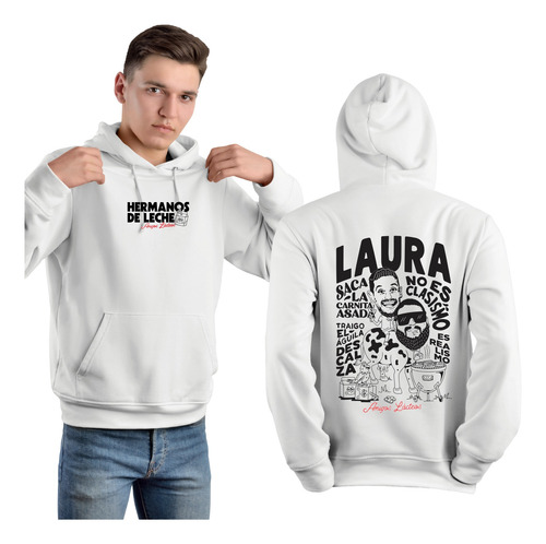 Hoodie Adrian Marcelo Hdl Laura Blanca Hermanos De Leche