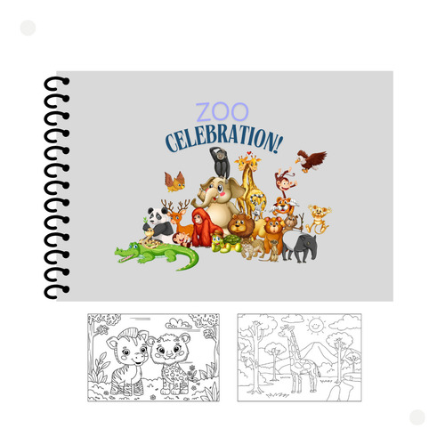 Livro De Colorir Em Capa Dura Com Desenhos De Animais Detalhados - Ideal Para Relaxamento, Combater O Estresse E Estimular A Criatividade! Um Presente Incrível Para Crianças E Adultos 50 Páginas