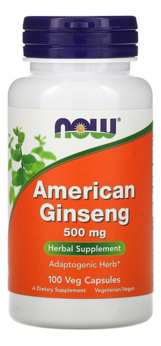 Ginseng Americano 500 Mg 100 Caps Now Foods Sabor Sin Sabor