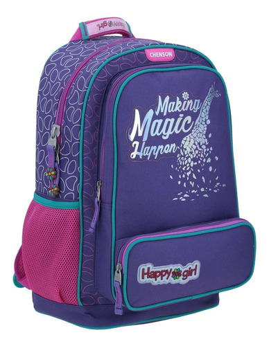 Mochila Escolar Primaria Chenson Jirafa Magic Hg64463-9 Azul