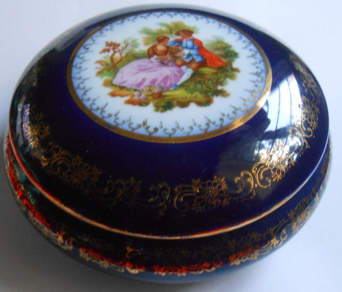 Antiguo Alhajero Fina Porcelana Limoges France Porcelaine