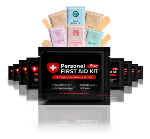 Portable Travel Size First Aid Kit - 10 Pack  Perfect X9d1g