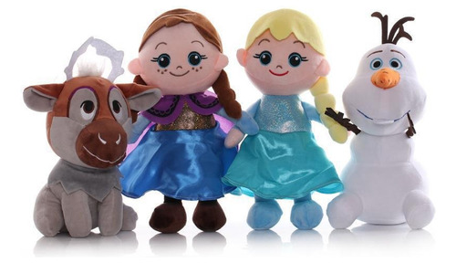 4pcs Frozen Elsa Anna Olaf Sven Peluche Muñeca Niños Regalo