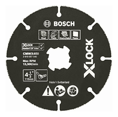 Bosch Cmwx450 4-1/2  X-lock Rueda Múltiple De Carburo