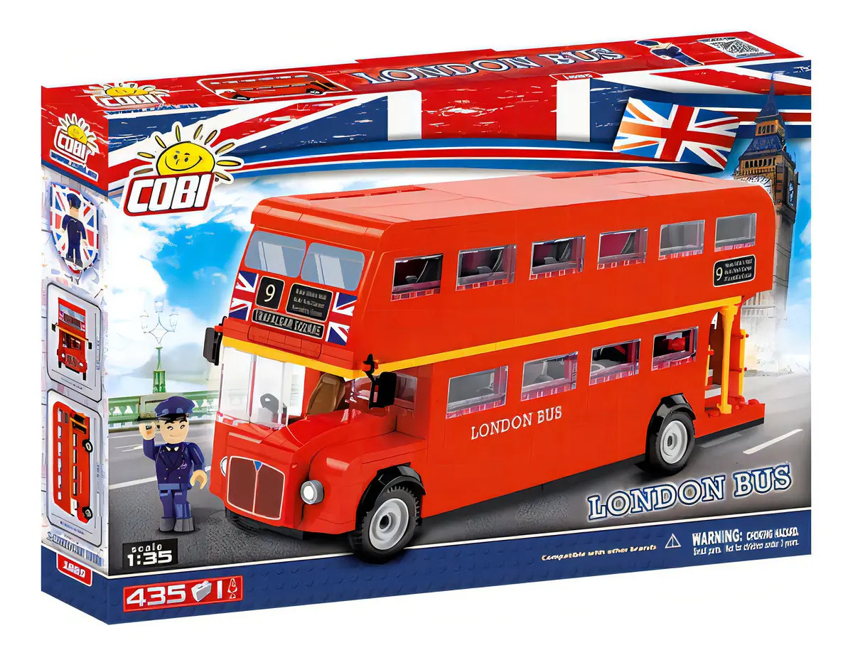Ônibus de Londres Blocos Montar 435 Peças Cobi Linha Adventure