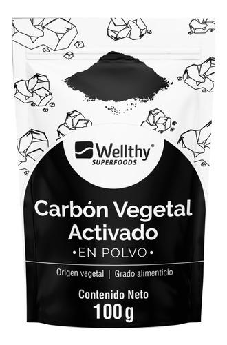 Carbon Activado En Polvo 100 Gramos Wellthy