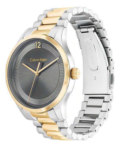 Reloj Calvin Klein Iconic Unisex De Acero Plateado 25200226 Bicolor
