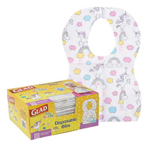 Glad For Kids Disposable Paper Bibs, 30 Ct - Disposable Bibs