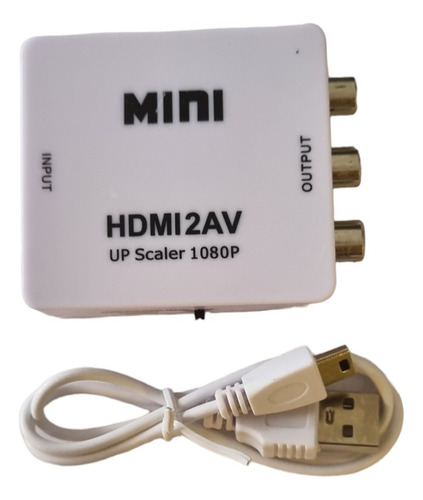 Adaptador Convertidor Hdmi A Rca Av Audio Video Munro