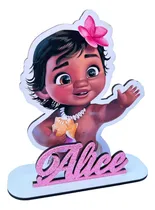 Comprar Kit 10 Centros De Mesa Moana Baby Em Mdf Nome Personalizado