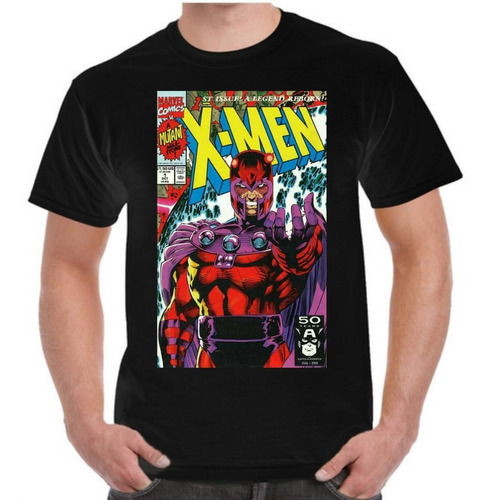 Playera Magneto X Men Comic Negra