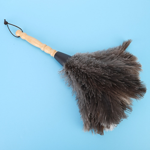 Plumero Limpieza De Avestruz Antiestático Profesional 34 Cm