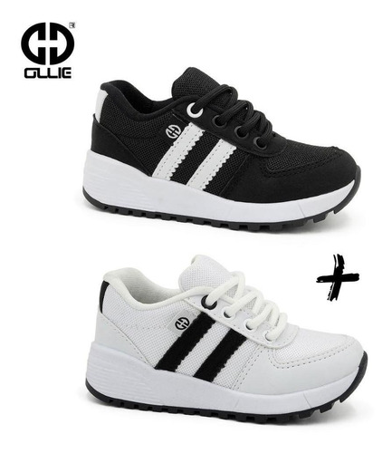 Imagem 1 de 8 de Kit 2 Tênis Jogging Ollie Infantil Velox Menino Conforto