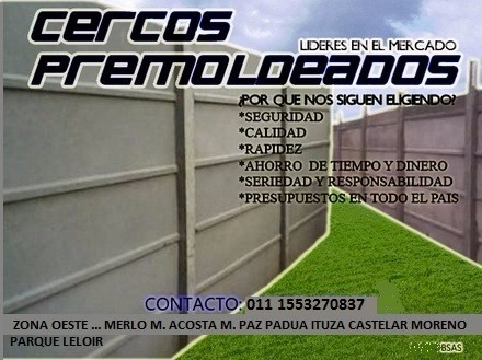 Cerco Premoldeado De Hormigón, Merlo, Gonzales Catan, Lujan