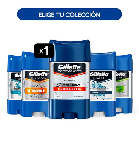 Gel Antitranspirante Gillette 82 Gr - Colección Completa