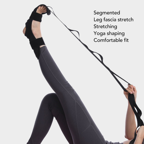 Paquete De Correa De Camilla Para Piernas Nylon Yoga Negro