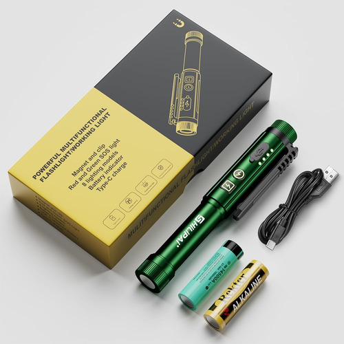 Flashlight Shilipai Pocket Edc Ultra-light Waterproof Green