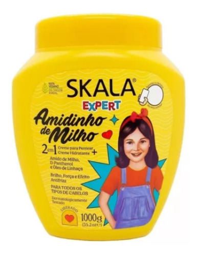 Skala Amidinho De Milho Kids Máscara Hidratante Vegana X 1kg