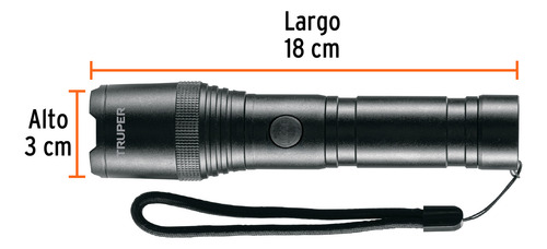 Linterna De Aluminio Recargable Led 650 Lm Truper 101330