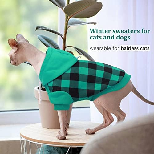 Sudadera Con Capucha Para Perros A Cuadros Para Perros Peque
