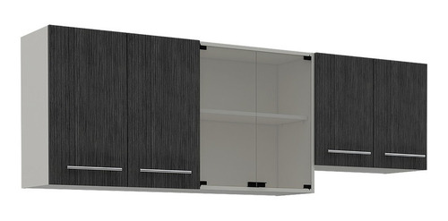 Mueble Superior Cocina 180 Bari Blanco Roble Gris