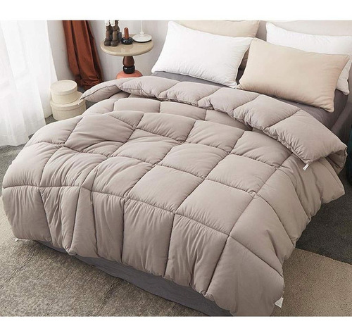 Plumon Ecologico Efecto Duvet Termico Acolchado King Blanco