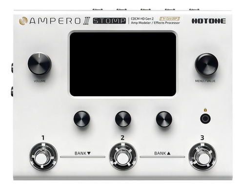 Pedal De Efeito Hotone Ampero Ii Stomp Mp-300 Branco Branco