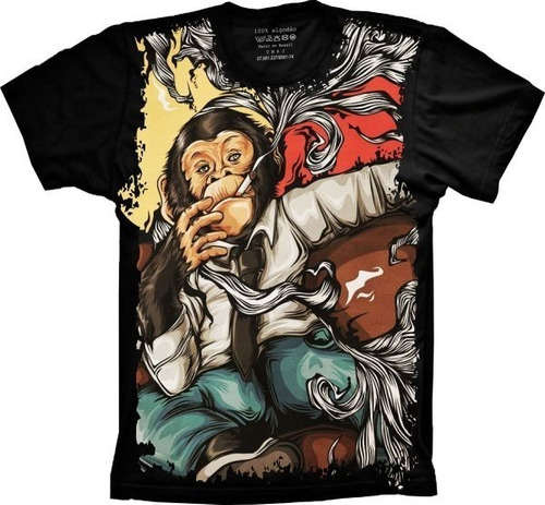 Camiseta Plus Size Legal - Monkey - Macaco Fumando
