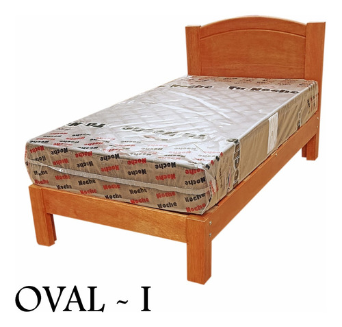 Cama 1.5 Plz,madera Tornillo,modelo Oval I