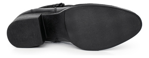 Bota Cuero Mujer Zapato Elegante Botita Vestir Taco Briganti