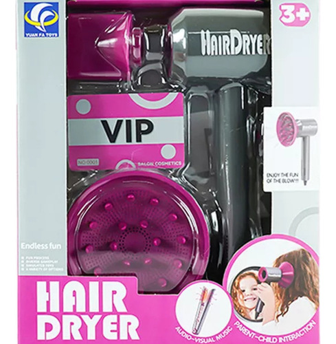 Set De Belleza De Peluquería Para Niñas Hairdrier Vip