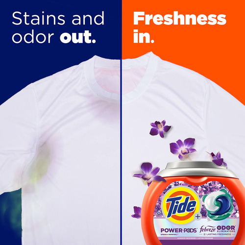 Pacotes De Detergente Para Roupa Tide Power Pods 32 Unidades