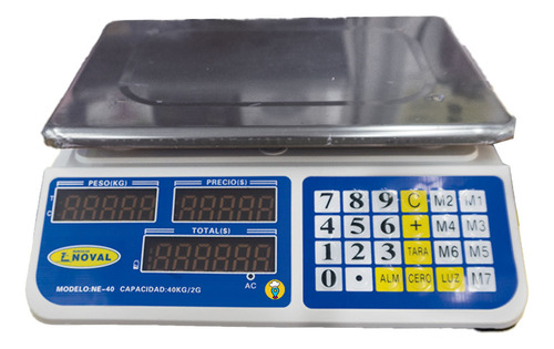 Báscula comercial digital Noval NE-40 NE40P 40kg 34 cm x 23 cm
