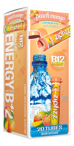 Zipfizz Mezcla De Bebida Energtica, Polvo De Hidratacin De E