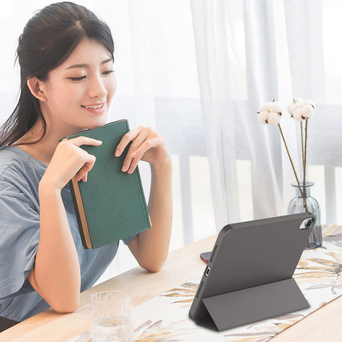 Funda Para Ipad Mini 7 2024 Ipad Mini 6 Soporte Trípode Tpu Gris Espacial