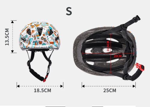 Casco Helmets Bicicleta/patineta/running Bike Niños Talla S Blanco S(51-54cm)