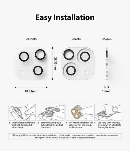Imagen 9 de 10 de Vidrio Templado Camara Ringke Para iPhone 13 13 Mini Pro Max