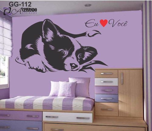 Adesivo Decorativo Infantil Amo Meu Cachorro - Pet - Gg-112