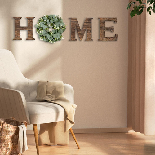 Jy Letras De Madeira Caseiras Com Coroa, Decoração Marrom
