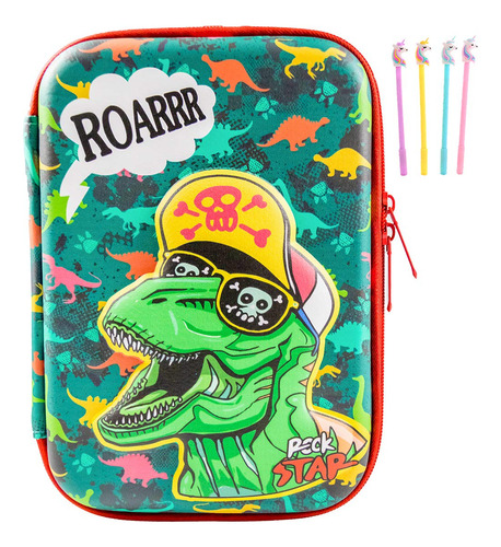 Estuche De Eva T-rex De Dinosaurio, Bolsa De Soporte Para Bo