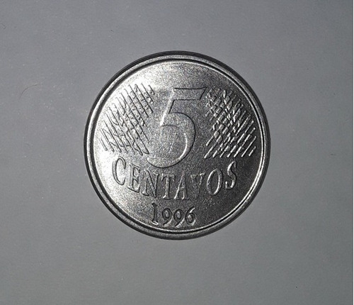 Moneda Brasil 5 Centavos 1996